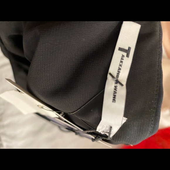 NWT- T by Alexander Wang Black Tea Length Silk Evening Dress - Picture 5 of 7